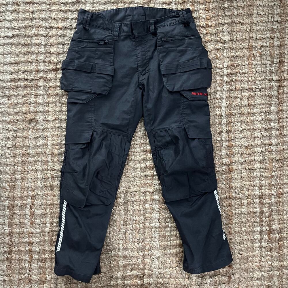 Blaklader AR/FR CAT 2 Work Pants 32x28 Black Utility Cargo Ripstop EUC